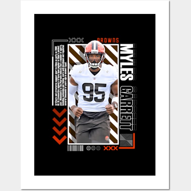 Myles Garrett Paper Version 10 Wall Art by binchudala